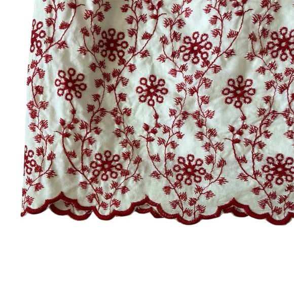 NWT Francesca’s Jun & Ivy Embroidered Elastic Waist Skirt Scalloped Hem Size M - Picture 2 of 5